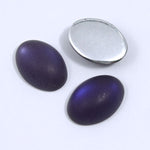 13mm x 18mm Frosted Purple Oval Cabochon-General Bead