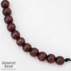 10mm Dark Brown Wood Bead-General Bead