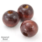 10mm Dark Brown Wood Bead-General Bead