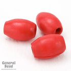 12mm Dark Pink Oval Wood Bead-General Bead