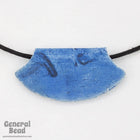 50mm Mottled Cream and Blue Fan Pendant-General Bead