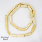 20mm Carved Rectangle Bone Bead Strand-General Bead