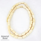 12mm Cross Hatch Carved Rectangle Bone Bead Strand-General Bead