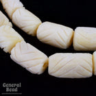 12mm Chevron Carved Rectangle Bone Bead Strand-General Bead