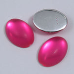 13mm x 18mm Frosted Pink Oval Cabochon (2 Pcs) #440-General Bead
