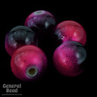8mm Fuchsia/Black Wonder Bead-General Bead