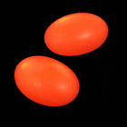 8mm x 10mm Frosted Orange Oval Cabochon (2 Pcs) #UP735-General Bead
