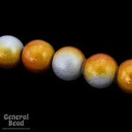 6mm Orange/Silver Wonder Bead-General Bead