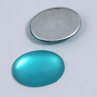 18mm x 25mm Frosted Aqua Oval Cabochon #442-General Bead