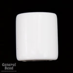 25mm White Rectangle Pillow Bead (8 Pcs) #4433-General Bead