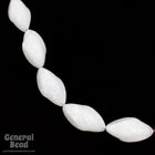 30mm Milky White Twist Oval Bead-General Bead