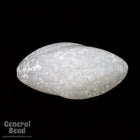 30mm Milky White Twist Oval Bead-General Bead