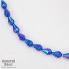 12mm Sapphire AB Faceted Teardrop Bead (25 Pcs) #4438-General Bead