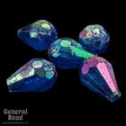 12mm Sapphire AB Faceted Teardrop Bead (25 Pcs) #4438-General Bead