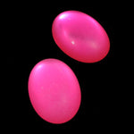 18mm x 25mm Frosted Pink Oval Cabochon #443-General Bead