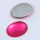 18mm x 25mm Frosted Pink Oval Cabochon #443-General Bead