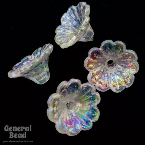 12mm Crystal AB Bell Flower (12 Pcs) #4440-General Bead