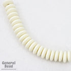 10mm Matte Cream Rondelle (10 Pcs) #4454-General Bead