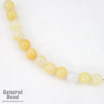 8mm Beige Ombre Round Lucite Bead-General Bead
