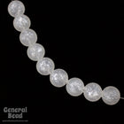12mm Clear/Silver/White Speckled Bead-General Bead