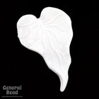 25mm x 40mm White Lucite Leaf (2 Pcs) #4466-General Bead