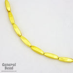 20mm Pearl Yellow Rectangle Lucite Tube Bead-General Bead