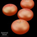 8mm x 13mm Matte Glowing Orange Lucite Fat Rondelle-General Bead