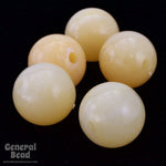 10mm Beige Ombre Round Lucite Bead-General Bead