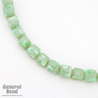 8mm Light Green Cube with Dots (4 Pcs) #3245-General Bead