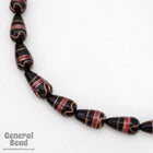 20mm Black Lampwork Teardrop (4 Pcs) #4503-General Bead