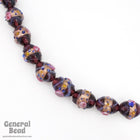 18mm Amethyst/Bronze Oval Flower Bead (2 Pcs) #4507-General Bead
