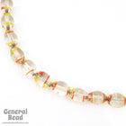 10mm x 15mm Crystal/Yellow/Orange Oval Bead (25 Pcs) #4512-General Bead