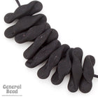 30mm-40mm Matte Black Propeller Bead (10 Pcs) #4526-General Bead