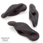 30mm-40mm Matte Black Propeller Bead (10 Pcs) #4526-General Bead