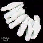 30mm-40mm Matte White Propeller Bead (10 Pcs) #4527-General Bead