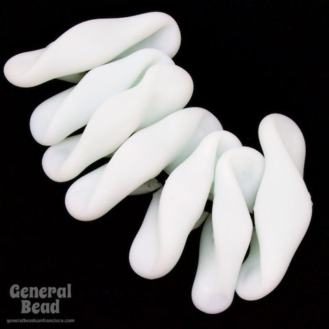 30mm-40mm Matte White Propeller Bead (10 Pcs) #4527-General Bead