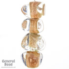 12mm Crystal/White Heart Triangle Rondelle (25 Pcs) #4530-General Bead