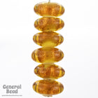 4mm x 8mm Topaz/White Heart Rondelle (50 Pcs) #4531-General Bead