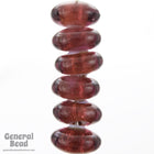 4mm x 8mm Amethyst/White Heart Rondelle (50 Pcs) #4533-General Bead