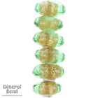 4mm x 8mm Peridot/White Heart Rondelle (50 Pcs) #4536-General Bead