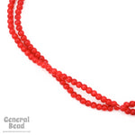 4mm Opaque Red Bead Strand #4537-General Bead