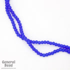 4mm Opaque Blue Bead Strand #4538-General Bead