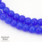 4mm Opaque Blue Bead Strand #4538-General Bead