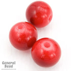 10mm Opaque Dark Red Bead (100 Pcs) #4539-General Bead