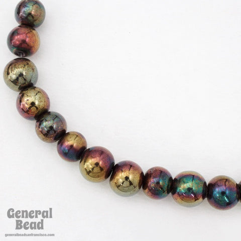 12mm Oil Slick Bead (4 pcs) #4546-General Bead