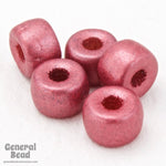 6mm Metallic Pink Mini Crow Bead (20 Pcs) #4554-General Bead