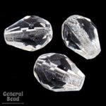7mm x 9mm Crystal Faceted Teardrop (30 Pcs) #4560-General Bead