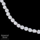 10mm Opaque White Potato Chip Bead (100 Pcs) #4562-General Bead