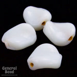 10mm Opaque White Potato Chip Bead (100 Pcs) #4562-General Bead