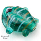 18mm Teal Lampwork Fish Bead (10 Pcs) #4566-General Bead